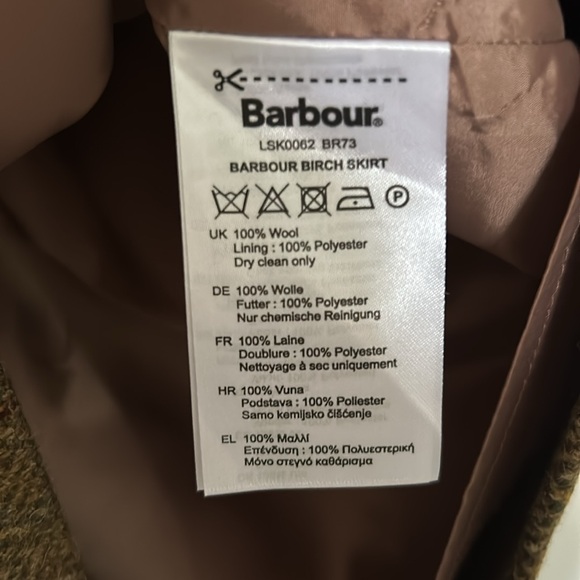 Barbour Birch 100% Plaid Wool Skirt 10 - Picture 6 of 7